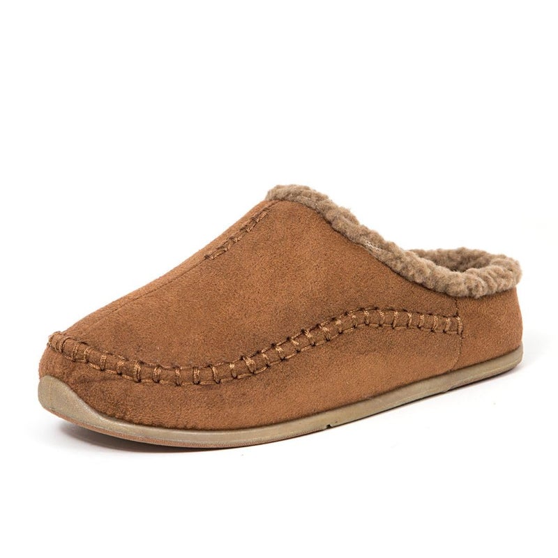 Deer Stags Kids' Lil Nordic Microsuede Slipper in Chestnut / 5 Big Kid - Image 1
